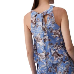 Top donna in popeline con fiocco