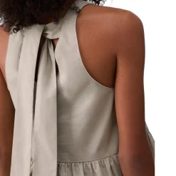 Top donna in popeline con fiocco