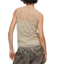 Top donna in tulle ricamato
