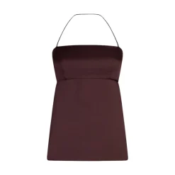 Top donna monospalla in raso