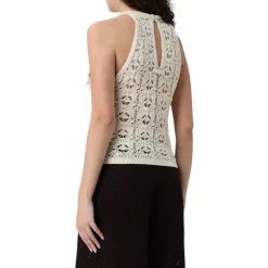 Top donna Nymphea Pinko in pizzo macramè