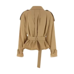 Trench donna a doppiopetto corto