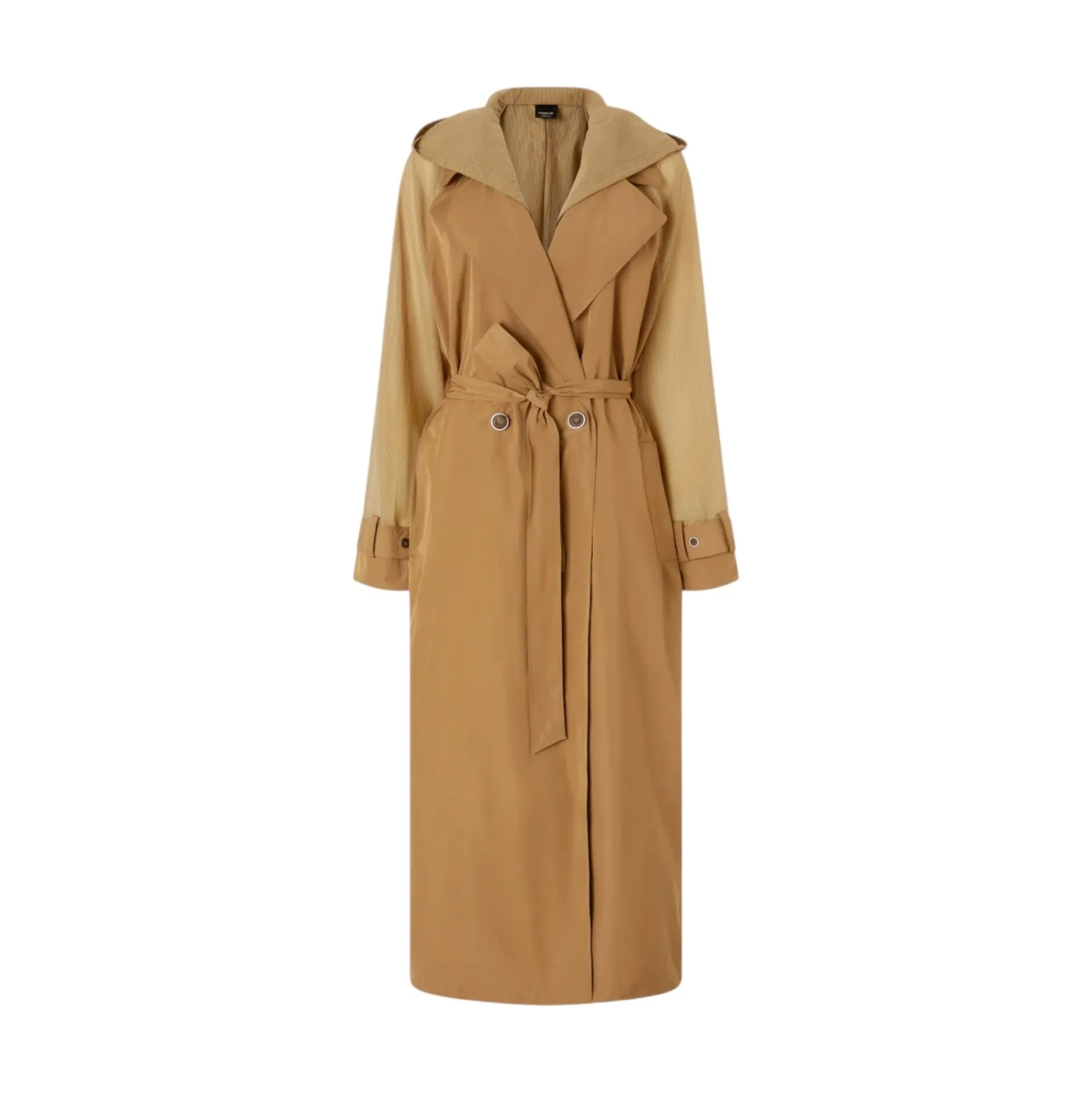 Trench donna con inserti trasparenti