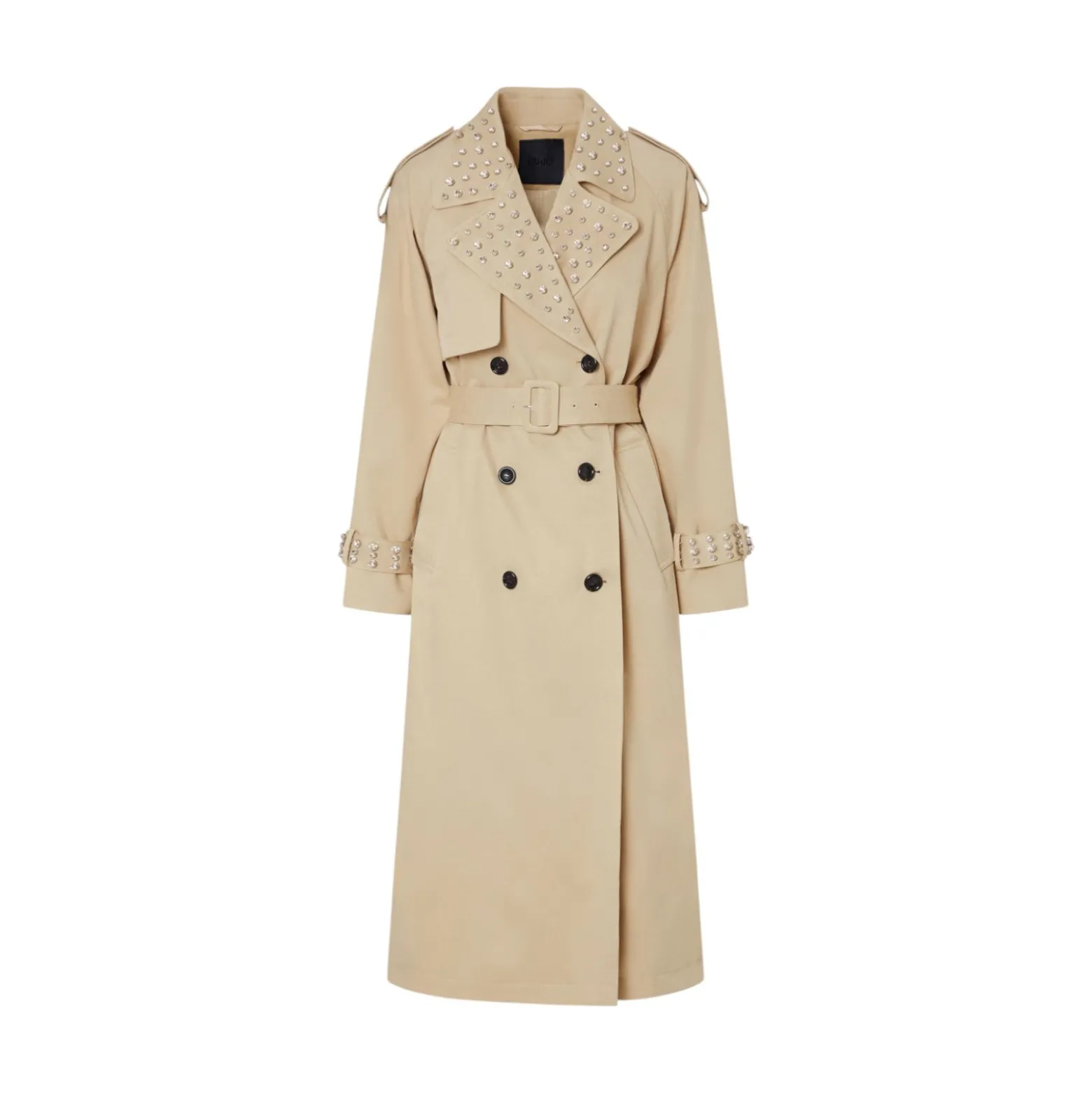 Trench donna con ricami gioiello