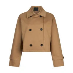 Trench donna corto in gabardine