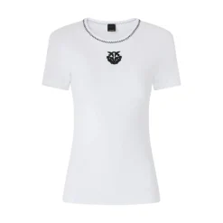 T-shirt donna a costine con ricamo Love Birds
