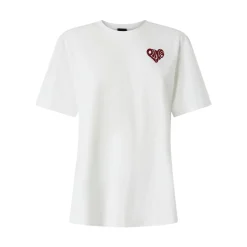 T-shirt donna con lettering Amore in strass