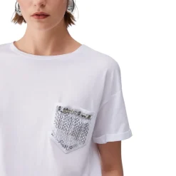 T-shirt donna con tasca gioiello