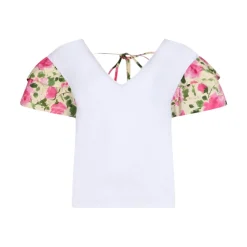 T-shirt donna con volants