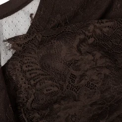 T-shirt donna in jersey con pizzo
