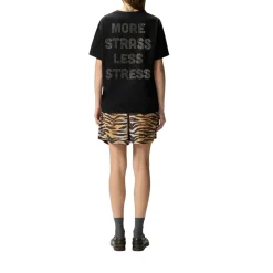 T-shirt donna More Strass Less Stress