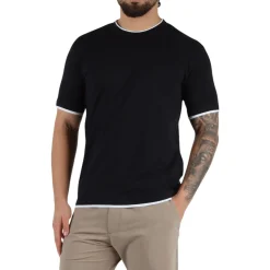 T-shirt Uomo Profili a Contrasto QB24